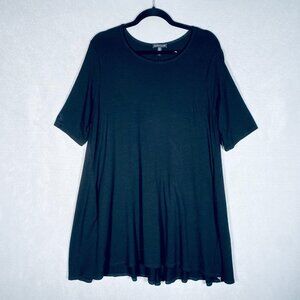 Eileen Fisher Dress Womens L Black Stretch Pullover Pockets Minamilist